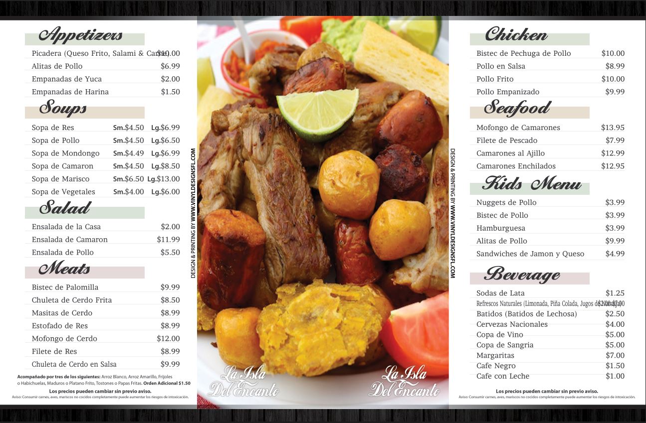 INSIDE of menu